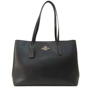 Coach work tote leather black large